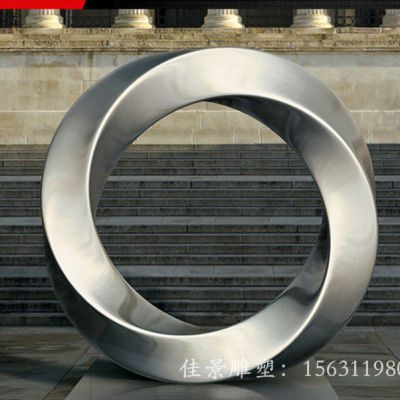 不锈钢圆环雕塑大型城市景观雕塑