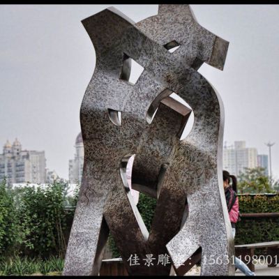 不锈钢抽象雕塑大型公园景观雕塑