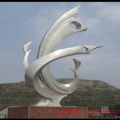 校园不锈钢抽象凤凰雕塑
