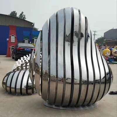 公园绿地不锈钢镜面造型雕塑