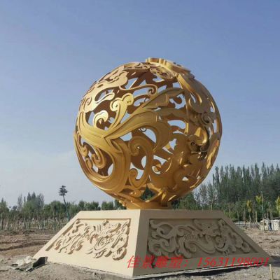 不锈钢广场镂空球