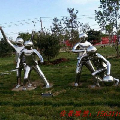 不锈钢打篮球人物雕塑