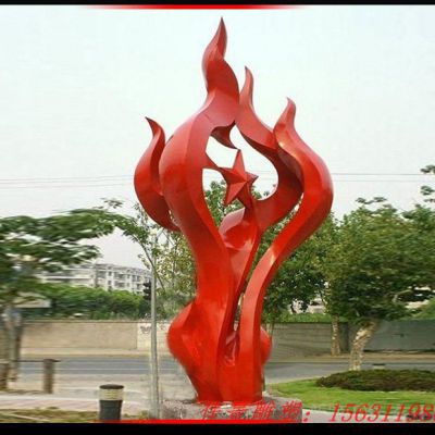 不锈钢火炬火苗雕塑