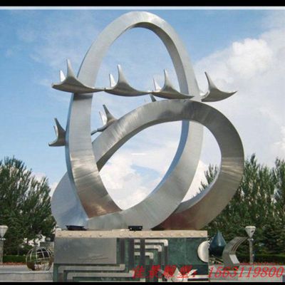 企业不锈钢飞翔的鸽子雕塑