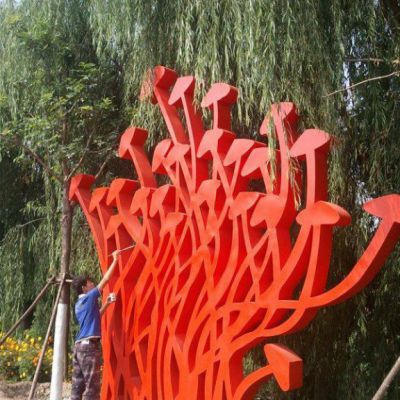 不锈钢蒲公英公园植物雕塑