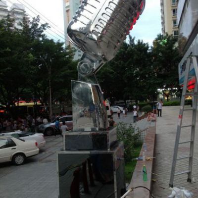 不锈钢公园话筒雕塑
