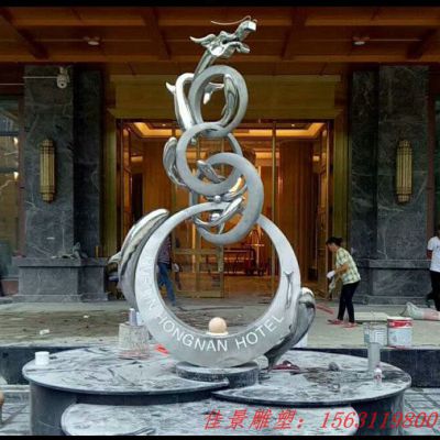 不锈钢城市大型抽象龙