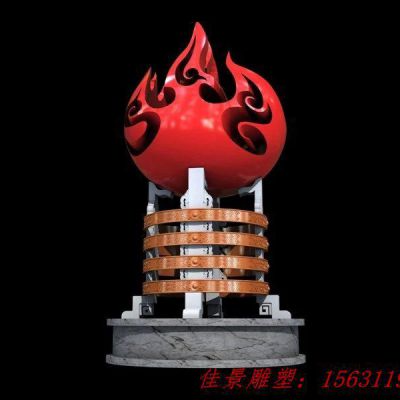 不锈钢景区火炬雕塑