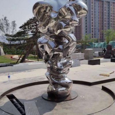 不锈钢公园太湖石雕塑