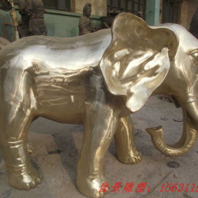 不锈钢门口大象雕塑