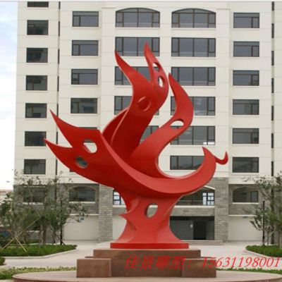 公园抽象不锈钢凤凰