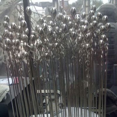 不锈钢抽象蝌蚪雕塑