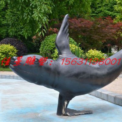 铜雕海狮动物雕塑