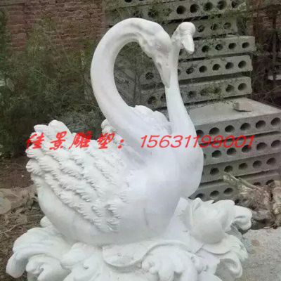 公园天鹅动物石雕
