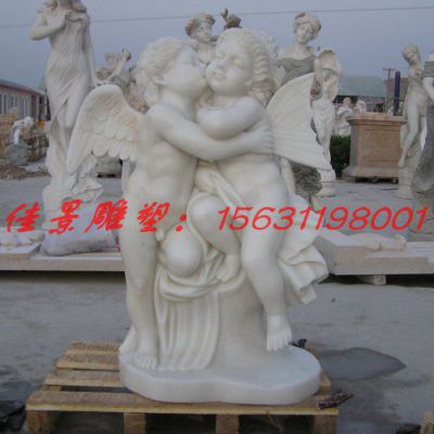 别墅景观汉白玉天使石雕