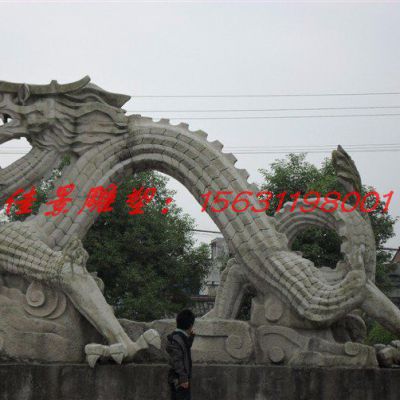 仿古石雕龙动物雕塑