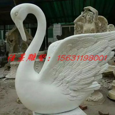 公园动物天鹅石雕