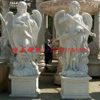 户外西方天使人物石雕