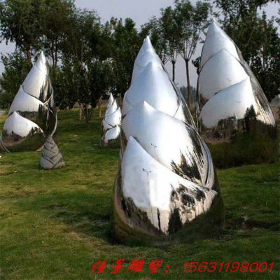 户外园林景观不锈钢竹笋雕塑