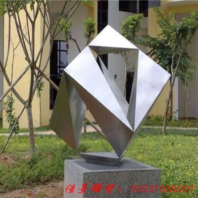 304不锈钢魔方正方形雕塑