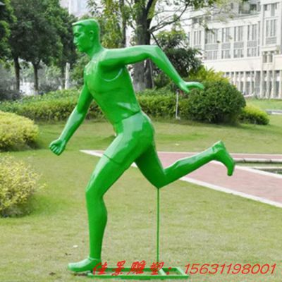 公园不锈钢跑步运动人物雕塑