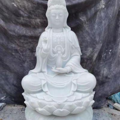 汉白玉观音佛像石雕厂家