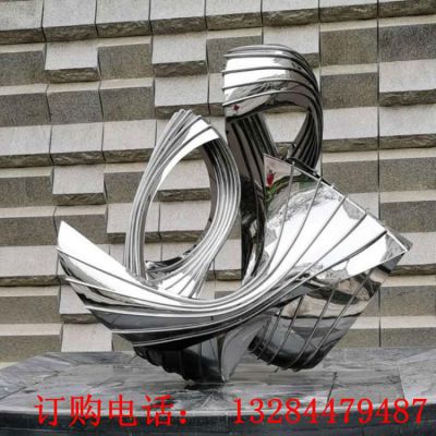 大型不锈钢镜面水景雕塑