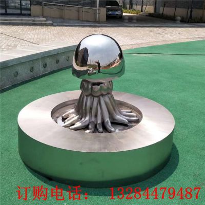不锈钢镜面小章鱼海洋动物雕塑