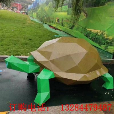 不锈钢切面乌龟动物雕塑
