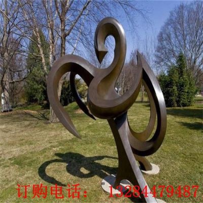 大型不锈钢抽象扭曲造型雕塑