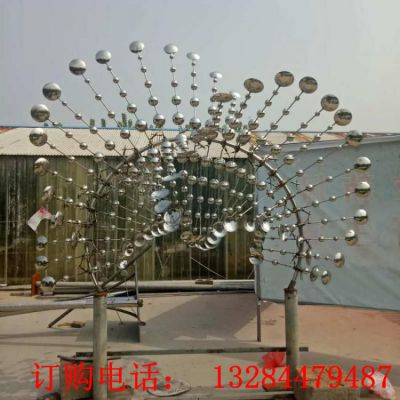 大型不锈钢风动装置造型雕塑