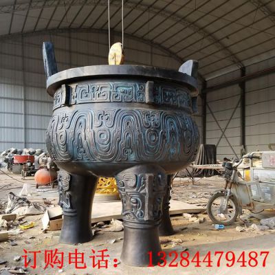 大型鼎造型铜雕
