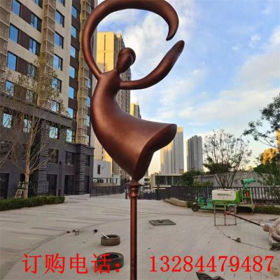抽象跳舞人物造型铜雕