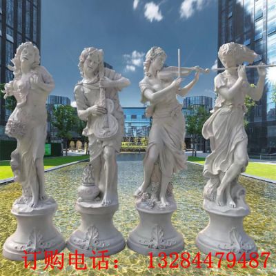 人物吹拉弹唱人物石雕雕塑