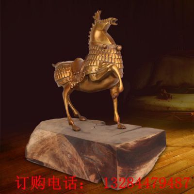 古代战马铸铜雕塑