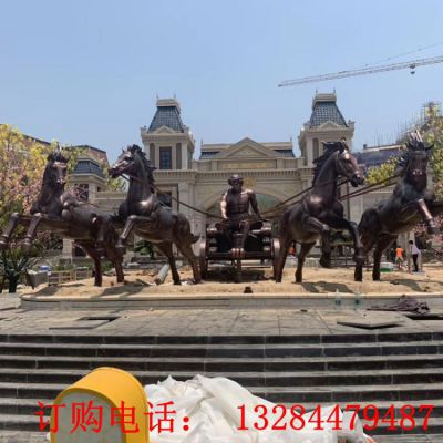 大型人物战马造型铜雕