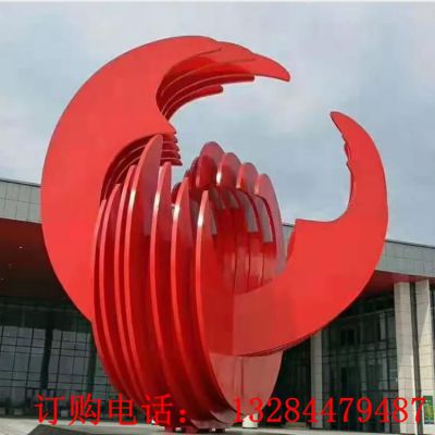 不锈钢月亮抽象雕塑