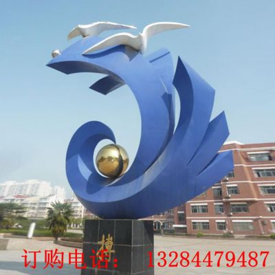 不锈钢海鸥造型雕塑
