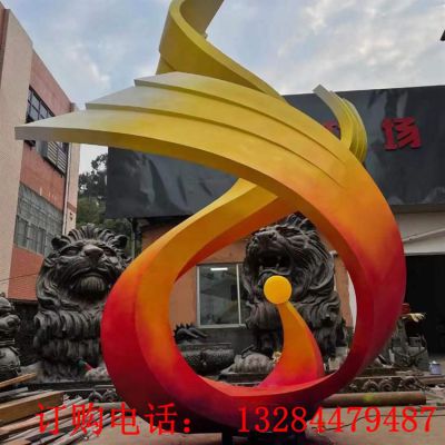 不锈钢飘带抽象造型雕塑