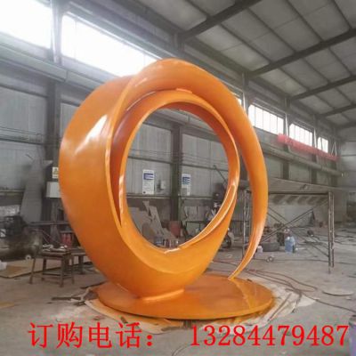 不锈钢圆环抽象雕塑