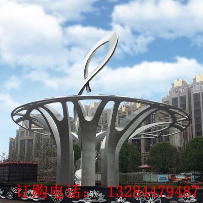 不锈钢镂空抽象线条雕塑