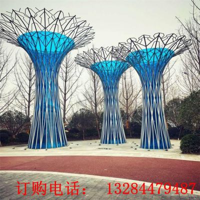 大型不锈钢异型树雕塑