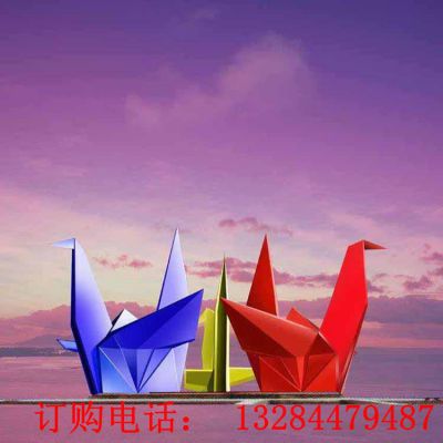 不锈钢千纸鹤雕塑