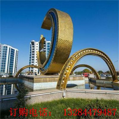 不锈钢圆环造型雕塑