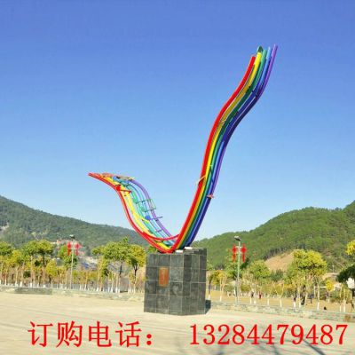 不锈钢彩绘音符雕塑