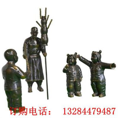 卖糖葫芦铜雕塑