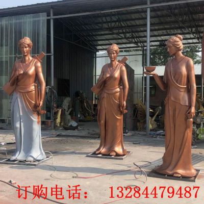 西方女人铜雕