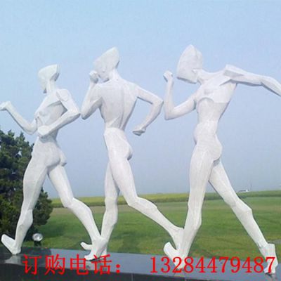 不锈钢人物运动雕塑