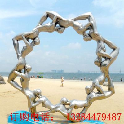 不锈钢人物星型雕塑