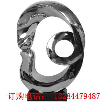 不锈钢镜面抽象雕塑